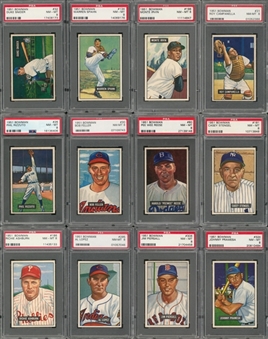 1951 Bowman Near Set (301/324) Including Forty-Seven PSA MINT 9 Examples! - #16 on the PSA Set Registry!